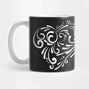 Best Mom White Heart Mug